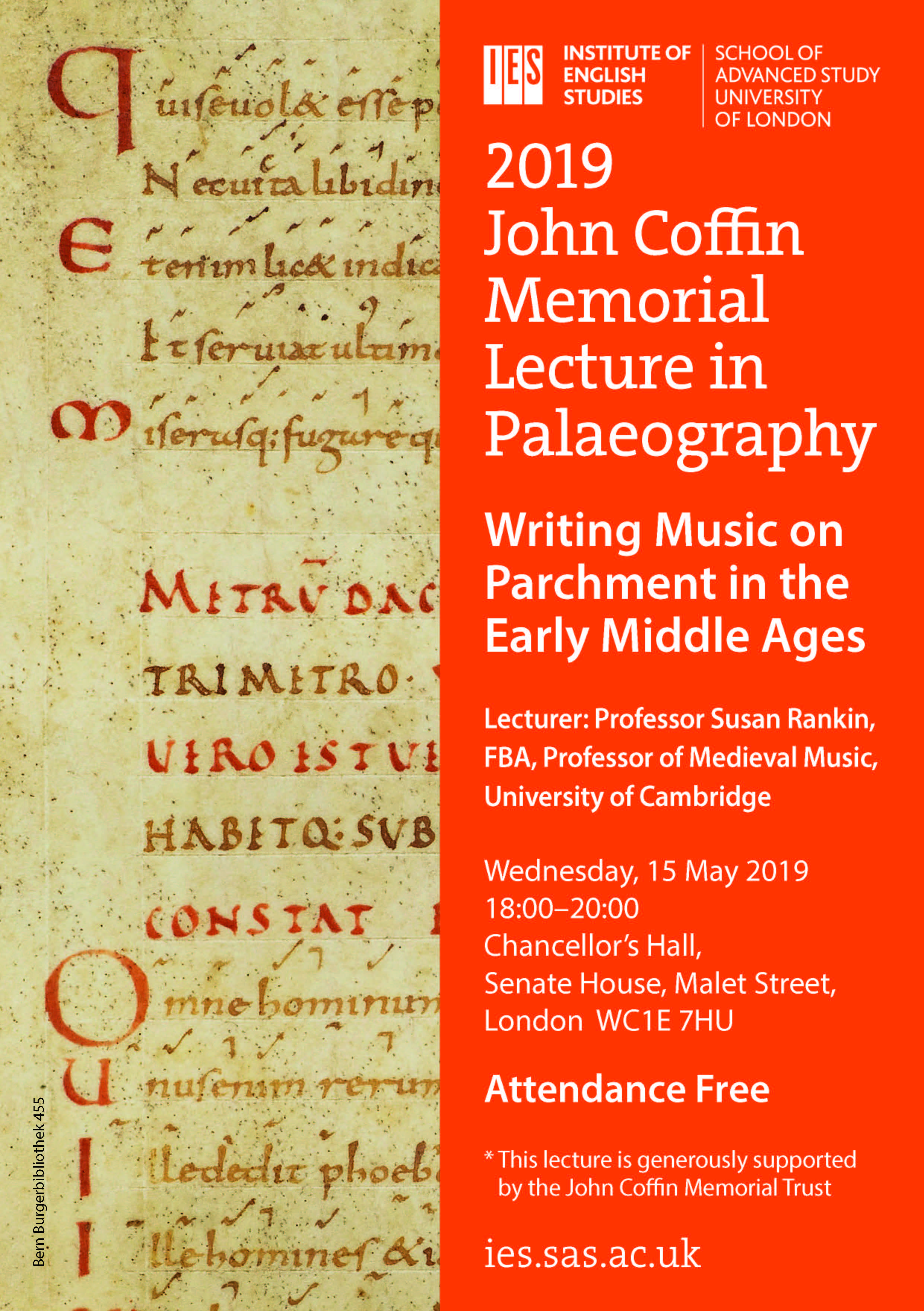 John Coffin Memorial Palaeography Lecture