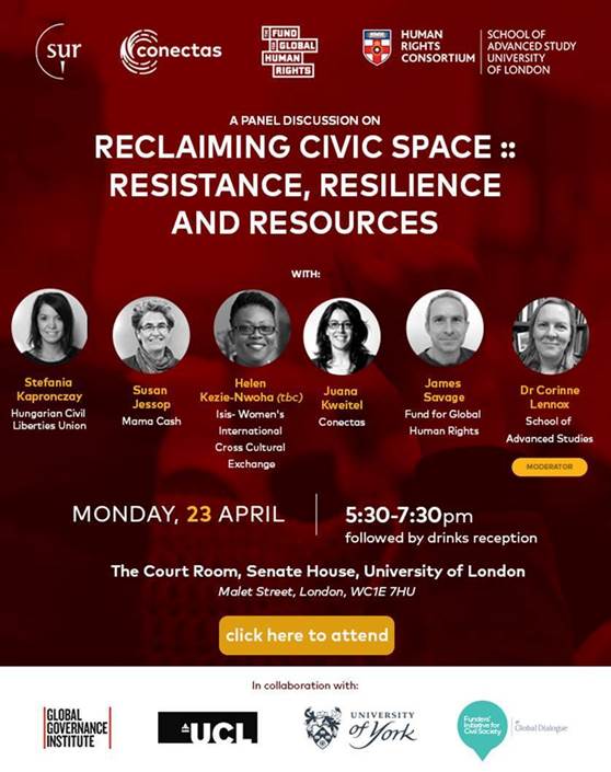 Reclaiming Civic Space: Resistance, Resilience and Resources